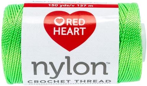 Amazon.com: Red Heart Nylon Size 18 Crochet Thread, Neon Bright Green