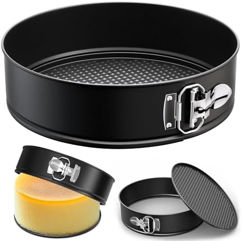 9 Inch Springform Pan with Removable Bottom, Non-stick Round Spring Form Cake Mold Cheesecake Pan For Baking - Thumbnail 2