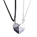 VALICLUD 1 Paar Paar Halskette Liebe Herz Magnetische Halskette Mode Passenden Zwei Halb Herz Liebe Puzzle Halskette Paare Schmuck