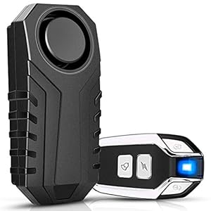 ONVIAN Bike Alarm with Remote, Wireless Anti-Theft Motorcycle Alarm Waterproof Bicycle Alarm Security Vibration Motion Sensor for Bike, Motorcycle, Electric Scooter, Moped, Etc – 113dB