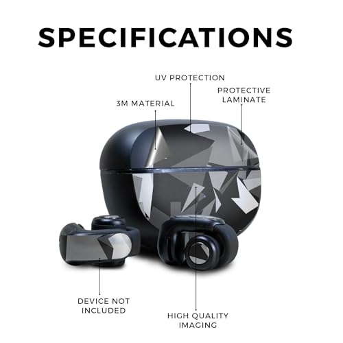 Image of Skin Compatible with Bose Ultra Open Earbuds - Mono Camo - Premium 3M Vinyl Protective Wrap Decal Cover - Easy to Apply | Crafted in The USA by MightySkins