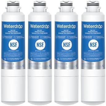 Waterdrop DA29-00020B Refrigerator Water Filter, Replacement for Samsung DA29-00020B, DA29-00020A, HAF-CIN/EXP, 46-9101, Standard, Pack of 4