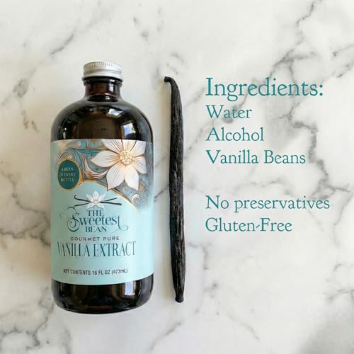 Ugandan Gourmet Pure Vanilla Extract 4 oz &ndash; Single-Origin Ugandan Vanilla &ndash; Whole Bean Inside &ndash; Hand-Crafted, Non-GMO, Gluten-Free, Sugar-Free &ndash; The Sweetest Bean
