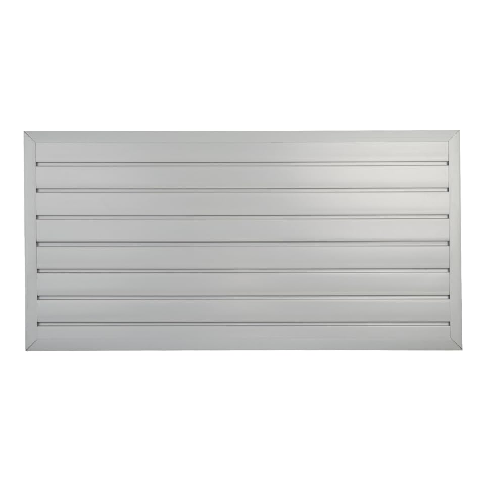 HANDIWALL (GRAY) PVC Slatwall Garage Wall Organizer 4x2ft Heavy Duty Framed Slatwall Panel Storage Kit Wall Mount Organizing Storage System For Slatwall Accessories