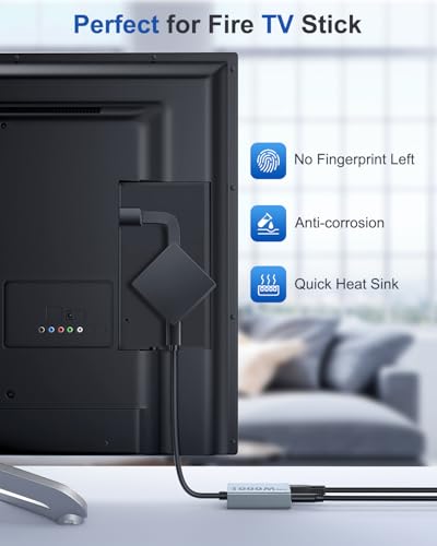 ZEXMTE Adaptador Gigabit Ethernet para Fire TV Stick, adaptador de rede Ethernet micro USB para RJ45