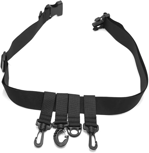 Fishing Wade Belt, Webbing Nylon Adjustable Wading Belts 32" to 57" for Fishing Casting Surf Kayak Accessory Straps with 4 Buckle