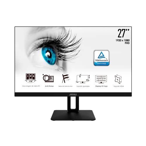 MSI Pro MP271P - Monitor de 27' IPS (1920 x 1080p, 60 Hz , Ratio 16:9, 5 ms de repuesta,250 nits,...