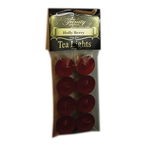 Trinity Candle Factory Holly Berry Tea Light Candle Cover