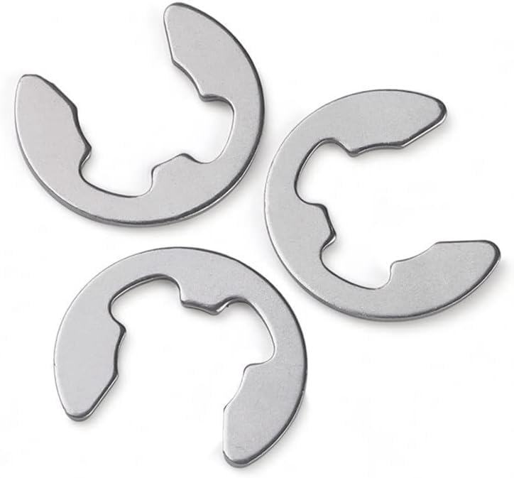 External circlip, M2 .5 M3 M4 M5 M6 M7 M8 M9 M10 316 Stainless Steel E Clip Circlip Retaining Ring Washer for Shaft Fastener(M4 30PCS)