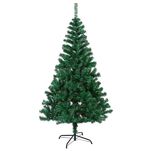 GREATOYAR Árbol de Navidad, Árbol de Navidad Artificial, Material PVC, Hogar Decoración para Navidad, con Soporte de Metálico, Fácil Montaje, 184 Tips, Altura 120cm,Verde