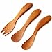 ナガオ はじめてにぎる ベビースプーン ベビーフォーク 3本セット サオの木 木製