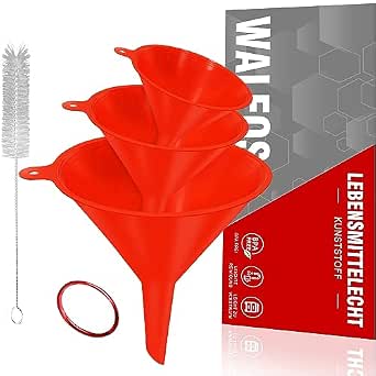 KITCHEN CRAFT - Entonnoirs en Plastique pour Nourriture, Lot de 3