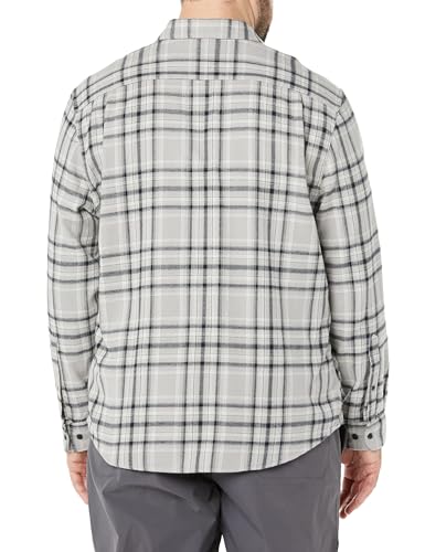 Image of Amazon Essentials Men's Regular Fit Long-Sleeve Flannel Shirt, Soft Brushed Cotton, Lightweight yet Warm