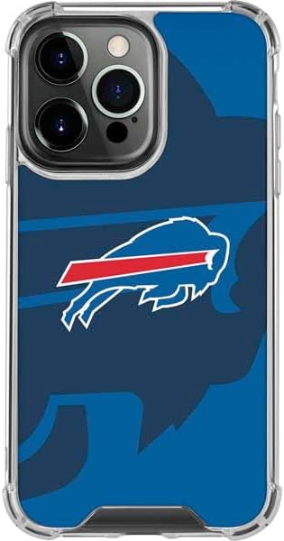 Skinit Clear Phone Case Compatible with iPhone 15 Pro Max - Officially Licensed NFL Buffalo Bills Double Vision Design