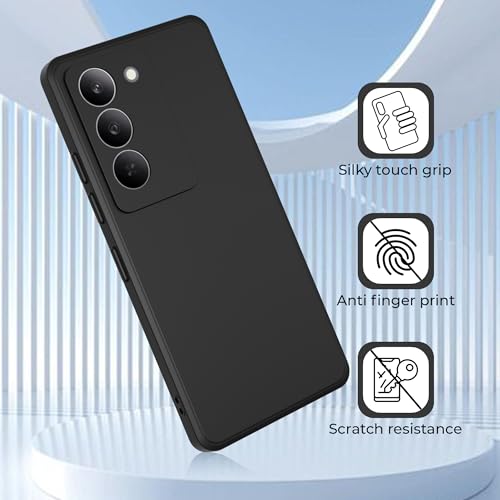Image of A rtistque Back Cover Case for Realme 14x 5G / P3x 5G / Narzo 80x with Camera Protection | Shockproof TPU | Stylish Design | Slim Fit | Matte | Realme 14x Back Cover - Black