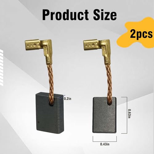 Image of CB318 Carbon Brushes Compatible with Makita 9560CV, 9563CV, 9565CV, 9566CV, GD0600, 9554, 9557 Angle Grinder Replace CB330, CB340, CB314, CB315