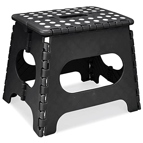Step Stool Folding Step Stool | Lightweight & Sturdy Stepping Stool for Adults and Teens | Convenient One-Hand Operation Stool with Anti-Slip Surface & Rubber Feet, by Simplized