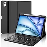 【AZERTY Clavier Bluetooth pour iPad Air 11】Ce clavier pour iPad Air 11 pouces utilise la dernière technologie Bluetooth pour se connecter rapidement à votre ipad air 11 avec une portée de connexion allant jusqu'à 10 m. Le clavier Bluetooth est fixé magnétiquement à la coque, et peut être retiré lorsque le clavier n'est pas nécessaire.