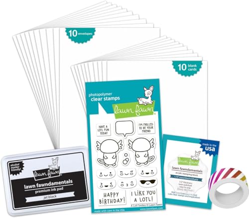 Lawn Fawn LF3633 A Lotl Smiles Kit de confecção de cartões para crianças