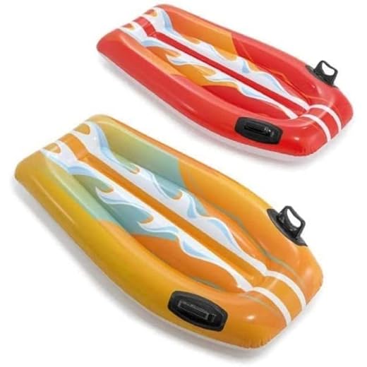 Trade Shop – Tabla De Natación Surf Inflable Con Asas 112 X 62 Cm, Diseño De Fantasía Surf 58165 –