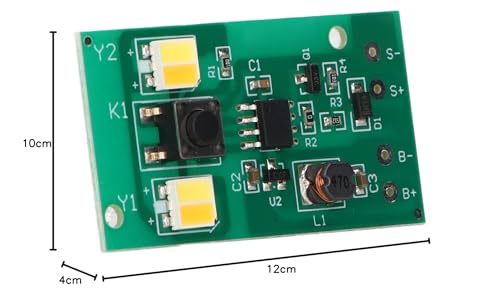 Solarlicht-Bedienfeld, 1,2 V NiMH-, 2 LED, 8 Beleuchtungsmodi, Kit mit 2 Solarmodulen für Garten, Straßenlaternen, Solarlicht-Bedienfeld, Solarlicht-Steuerplatine,