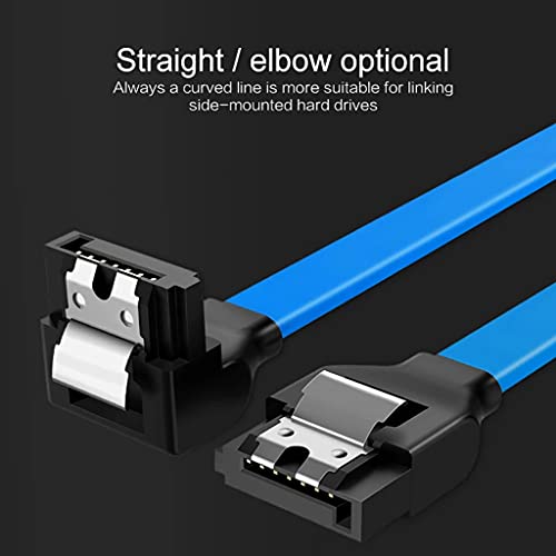 Cable de datos SATA 3.0 de alta velocidad 40/50cm negro/azul miniatura 2