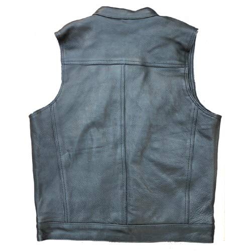 Bikers Gear Motorrad-Weste - Leder - Schwarz SOA Sons of Anarchy Style EU 52 (XL)