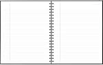 Cambridge Notebook, 8.5" x 11", Hardbound Stamped Linen Cover, Twin Wire Binding, Perforated Sheets, 192 Pages/96 Sheets, Black Cover (06100F)