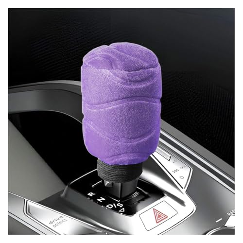 Car Gear Shift Knob Cover, Universal Automotive Gear Lever Handle Protector Cover, Vehicle Stick Shifter Cover Car Interior Decoration Accessories for Most Cars, SUVs, Trucks (Purple)