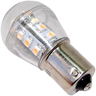 Miniatura 6 de HQRP Paquete de 2 bombillas LED de base de bayoneta BA15s SMD 3528 LED blanco frío 6000-7000K 10-30V DC 1.6W compatible con CUB CADET #925-0963