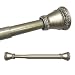 HXCD Asta telescopica, Binario per Tenda da Doccia, Asta per Tende retrò Senza punzoni, Bastone Appendiabiti, Asta per Tende in Tulle, aste per Tende da Doccia Moderne Cono Argento Vintage (Dimen