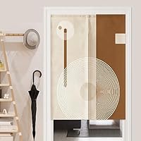 Amazon｜NASFH のれん おしゃれ 北欧 断熱 暖簾 遮光 リーフ 柄