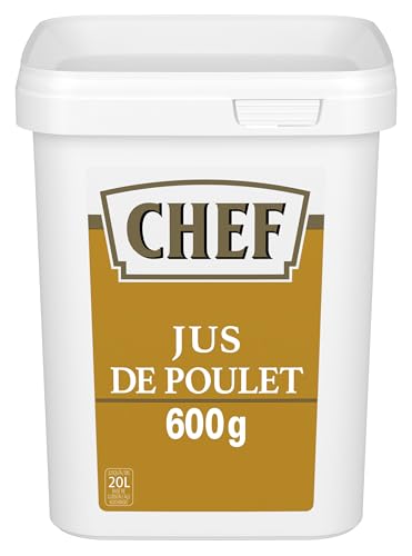 CHEF Geflügeljus, Basis für alle gebratenen und gekochten Geflügelgerichte, Ragouts und Saucen, ergibt 10L, 1er Pack (1 x 600g GastroBox)
