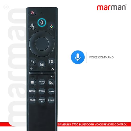 Image of marman Compatible with Samsung Tv Remote Cotrol RM-G2700 V4 Model Suitable for NEO QLED HDTVs 8K Gaming Sequences Along with Voice Command and Bluetooth Connectivity - Pairing Must !