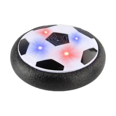 Ceasyde Hover Ball Football, Air Power Soccer Balls Games with LED Colorful Light and Soft Foam Bumpers for Indoor Family Fun Sport Games, Boy and Girl Children Toys Christmas Gift Cover