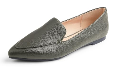 Image of FEVERSOLE Women's Loafer Flat Pointed Fashion Slip On Comfort Driving Office Shoes