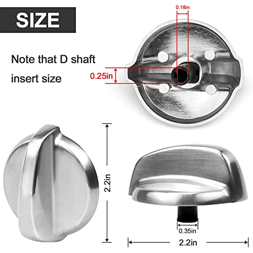 Wb03T10325 Heavy Metal Knobs Compatible With Ge Cooktop Burner Stove Knob Replace Wb03T10325 2691864 Ps3510510 (5 Pack) #TOP1