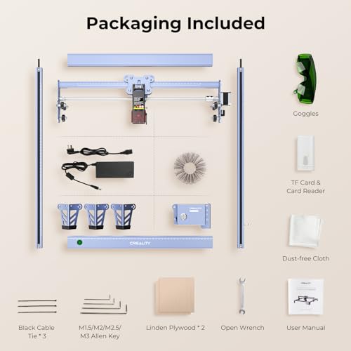 Image of Creality Falcon 5W Laser Engraver Machine, 72w High Precision 0.06mm Laser Cutter and Engraving Machine for Wood Metal Leather Acrylic Glass, 10000mm /min, Offline Usage, CNC Laser Engraver