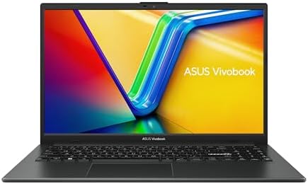 ASUS Vivobook Go 15 Laptop, 15.6” FHD Display, Intel® Core™ i3-N305 Processor, 8GB RAM, 256GB UFS, Windows 11 Home, Mixed Black, E1504GA-AS33-CA