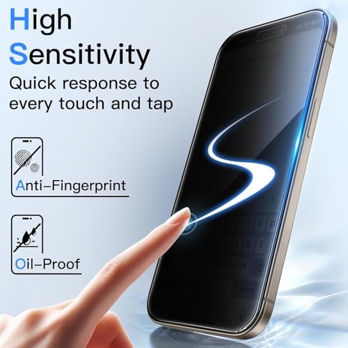 Image of Supershieldz NeoGuard True 360 Privacy Tempered Glass Screen Protector Guard for iPhone 14 Pro Max, 9H Hardness, Anti-Static, Easy Installation Kit