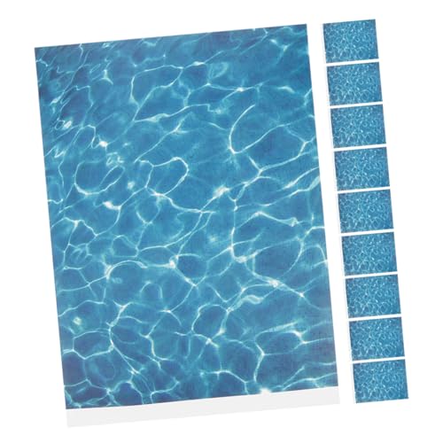 KOMBIUDA 10Pcs Water Ripple Effect Adhesive for DIY Table Decor Lifelike Water Surface Wall Stickers for Micro Landscape and Architectural