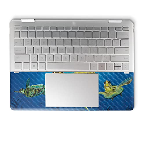 Image of MightySkins Carbon Fiber Skin Compatible with HP Spectre x360 14 inch (2022) Full Wrap Kit - Turtle Dreams | Protective, Durable Textured Carbon Fiber Finish | Easy to Apply | Made in The USA
