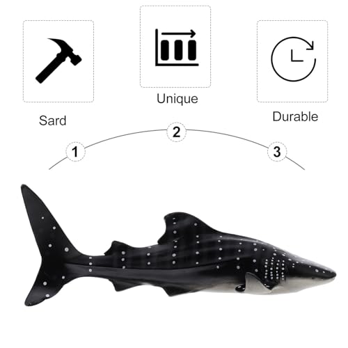 Modèle de requin-baleine en plastique noir éducatif pour enfant - 6