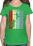 Kinder Sport Kleidung - Handballspieler Vintage - 140 (9/11 Jahre) - Grün - Sport - F131K - Mädchen Kinder T-Shirt