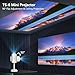 VGKE Mini Projector with WiFi6 and Bluetooth, Portable Outdoor Movie Projector Supports 4K, Auto Keystone Correction, Short Throw Movie Projector Compatible with HDMI/USB/Smartphone/TV Stick