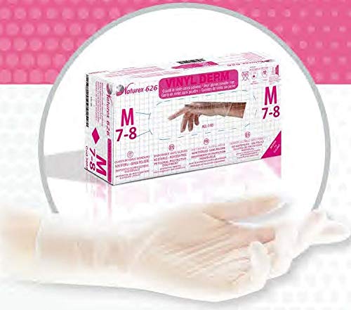 Gants Vinyle non poudrés x 100 Taille M NATUREX 626 VINYL DERM Cover