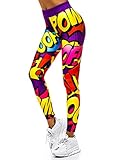 OZONEE Damen Leggings Leggins Lang Sportleggings Baumwolle Blickdicht High Waist Hüfthoch Hohe Taille Hochbund Knöchellang Sport Unifarbe Einfarbig O/20937 Mehrfarbig S