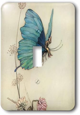 3dRose lsp_110172_1 Fairy in The Garden Vintage Art Light Switch Cover,Multicolor image 3