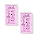 Lash Lift Aftercare Instruction Card | 50 Pack | Single Side 2 x 3.5” inches Size | Starter Eyelash Lift Kit at Home DIY aftercare Supplies | Bubblegum Pink with Border Design