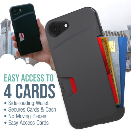 Image of Smartish iPhone 16 Pro Max Wallet Case with Crossbody Lanyard Strap - Wallet Slayer Vol. 1 - [Slim + Protective] Credit Card Holder with Universal Detachable Shoulder Neck Strap - Black Tie Affair